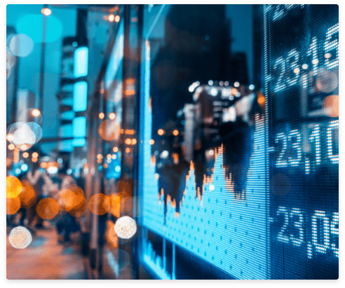 display of stock market data
